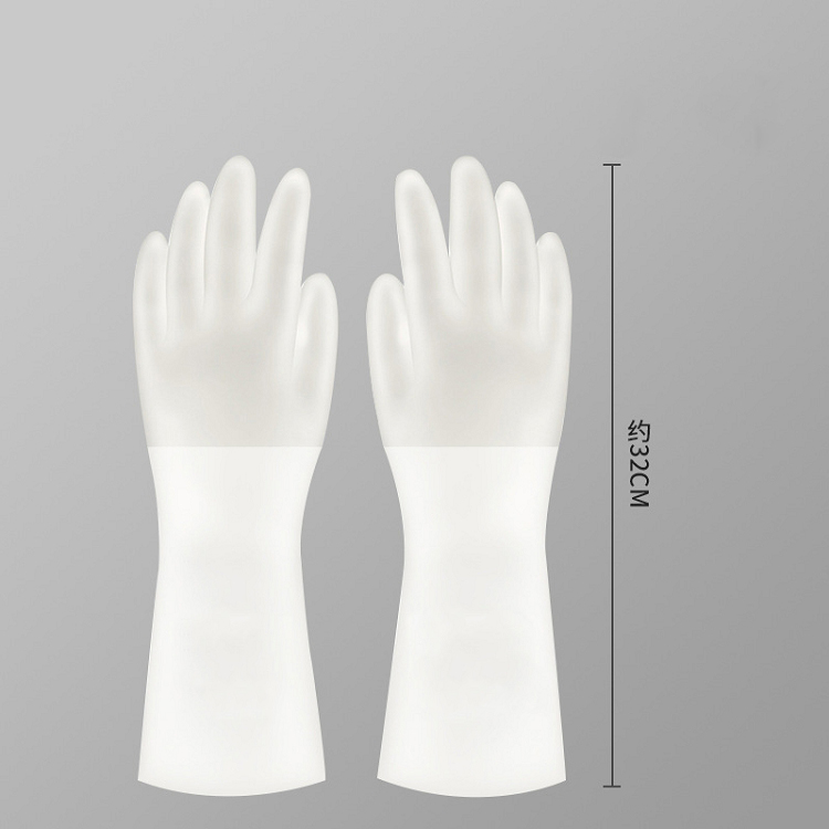 Kitchen dishwashing gloves waterproof and wear-resistant PVC non-slip durable laundry thin household cleaning gloves