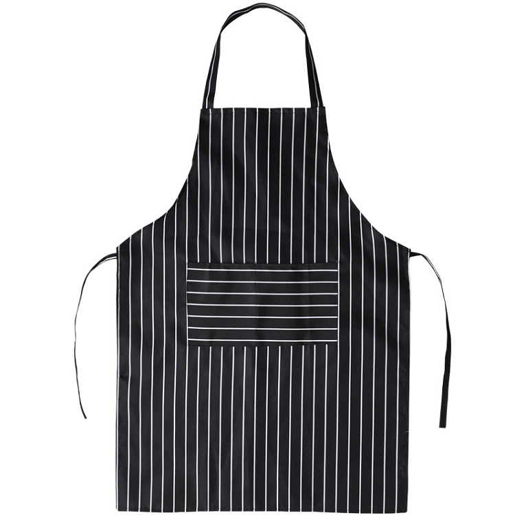 Home cotton apron men coffee shop waterproof oil-proof work apron kitchen stripe cooking bust apron women