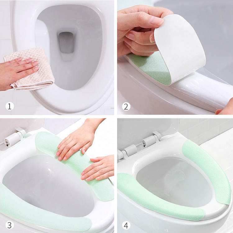 3 pair of toilet seat cushion toilet seat washers household summer thin paste washers toilet seat toilet seat paste