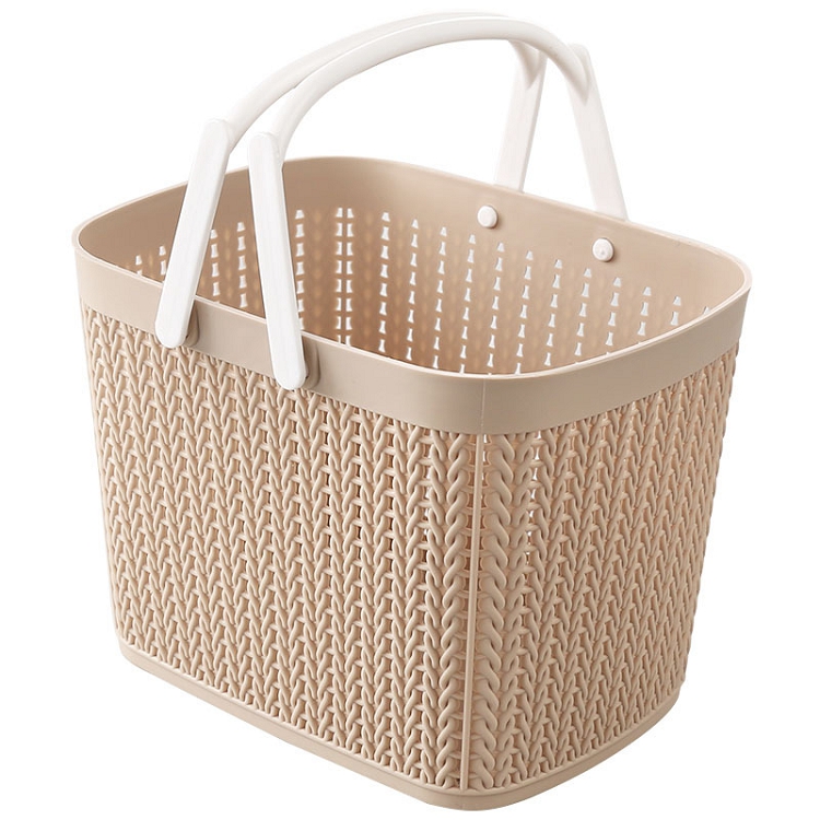 Plastic wicker storage basket Tabletop rectangular snack basket bathroom portable bath basket bath basket