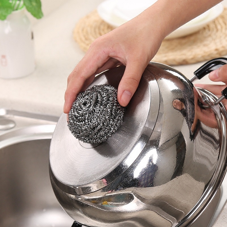 Stainless steel brush pot cleaning ball steel wire ball dish washing brush pot cleaning ball kitchen products decontaminating pot brush wire ball
