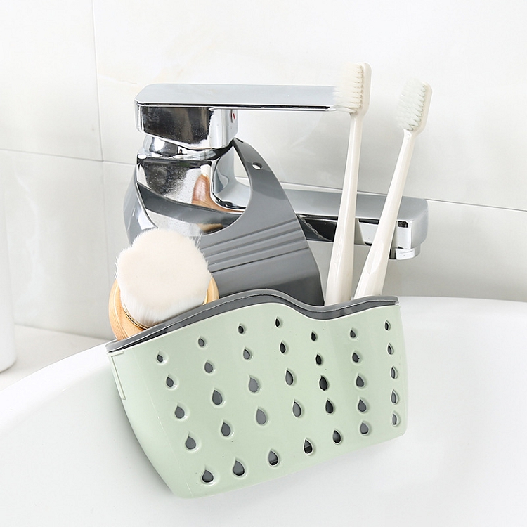 Sink drain hanging basket kitchen adjustable rubber creative hollow washing bowl sponge sink rack storage hanging bag
