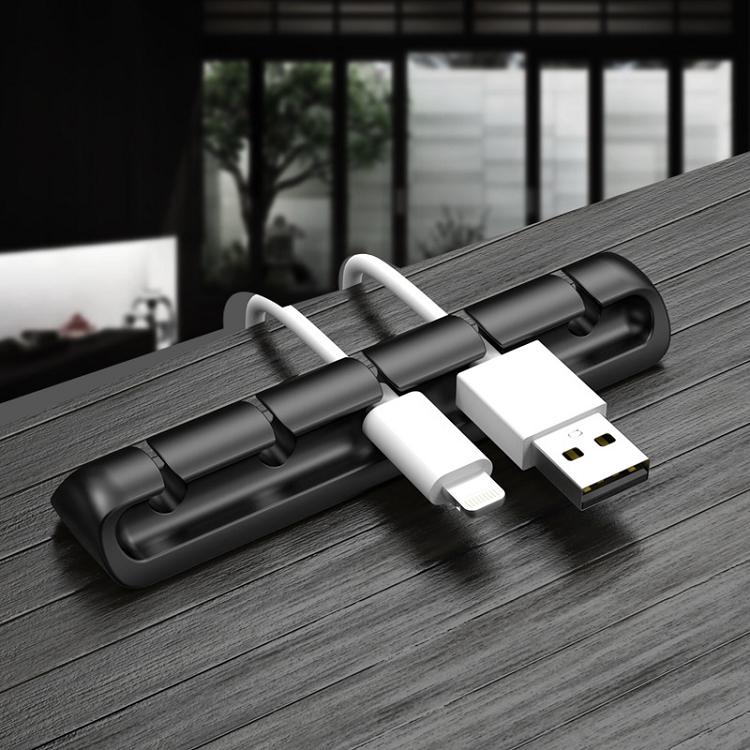 Table cable tray Data cable arrangement fixed clip charging cable holder cable winding headset cable hub