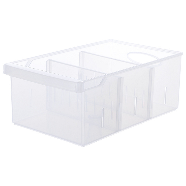 Refrigerator storage box Plastic tupperware household compartments rectangular food freezer box egg box kitchen storage box
