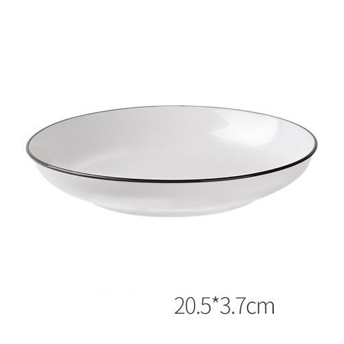 Rice bowl plate dish spoon set household utensils stand large porcelain bowl chopsticks plate eat bowl dinner plate soup bowl