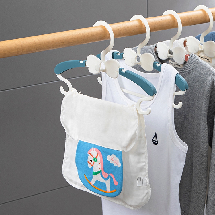 Children's clothes rack baby household non-trace clothes support child baby non-slip clothes hanging clothes rack storage multi-functional clothes hanging