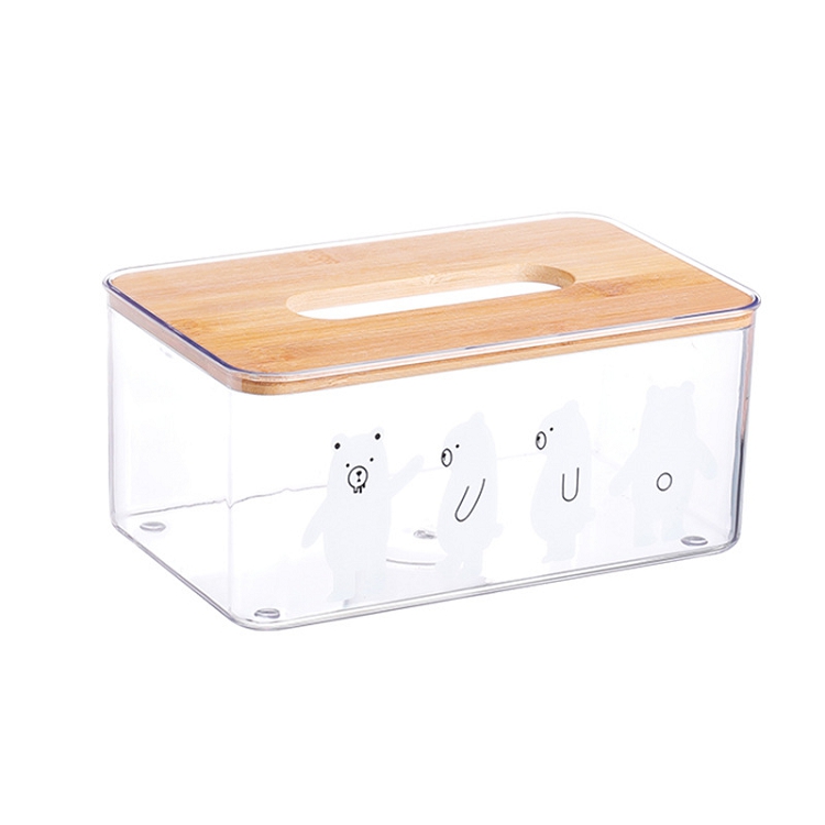 Nordic transparent tissue box desktop cute Ins home paper drawing room dining room tea table creative napkin box