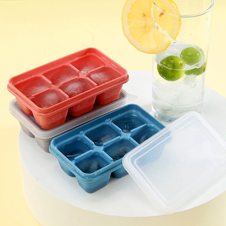 Ice cell ice block mold ice box silicone net red ice box with cover household ice refrigerator DIY