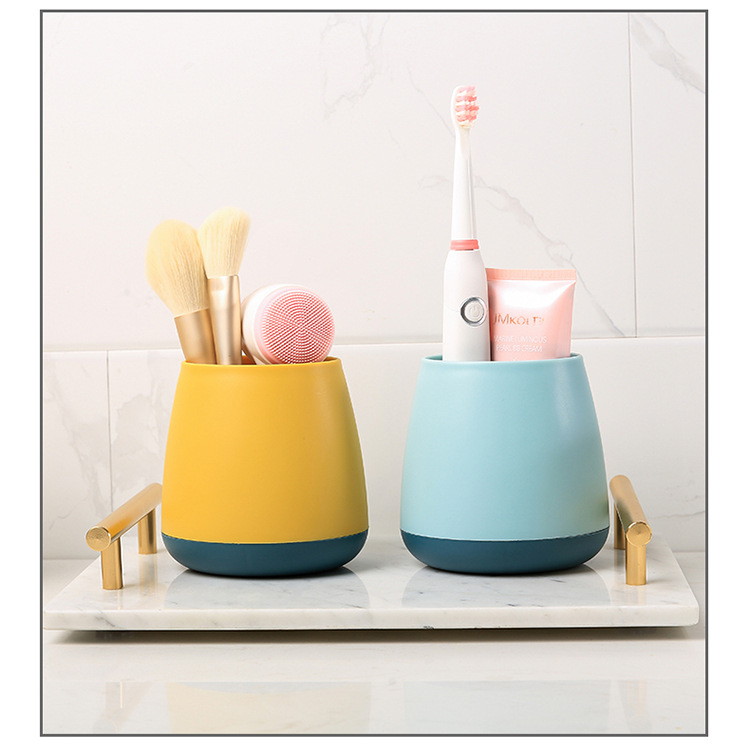 Toilet hole-free toothbrush storage rack wall-mounted simple bathroom comb toothpaste tube wash stand storage rack