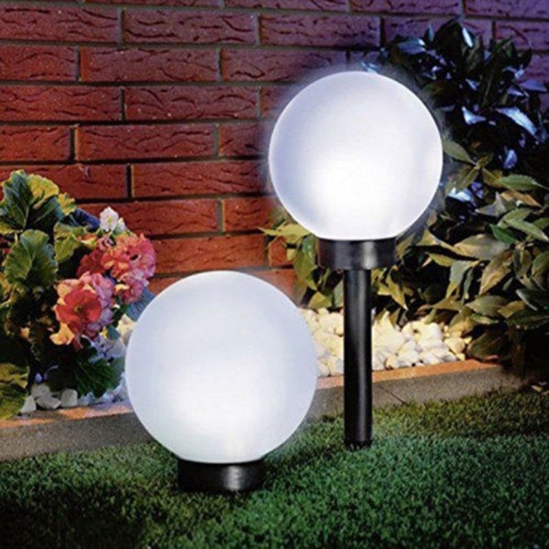 Solar Lawn Lamp Round Ball White LED Lawn Lamp Courtyard Garden Park Outdoor Solar Lawn Lamp
