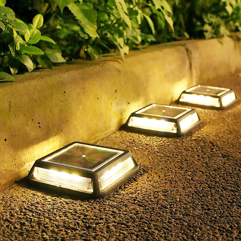 Outdoor Waterproof Solar Garden LED Home Stair Steps Balcony Floor Footwall Lights Decorative Street Lights