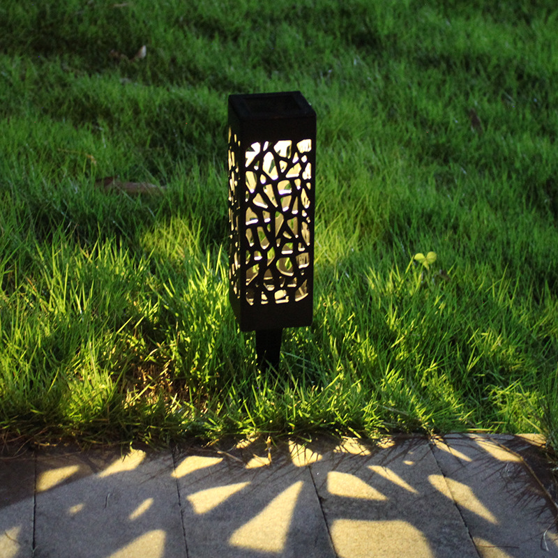 Waterproof Solar Lamp Beautiful Hollow Ultra-Low Light Creative Warm Light LED Light-Controlled Induction Lawn Courtyard Lamp