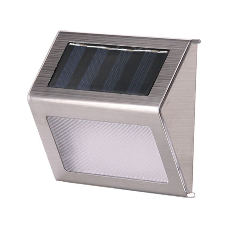 Solar Stainless Steel 3led Stair Lamp Courtyard Wall Lamp Outdoor Rain Fence Lamp Small Wall Lamp
