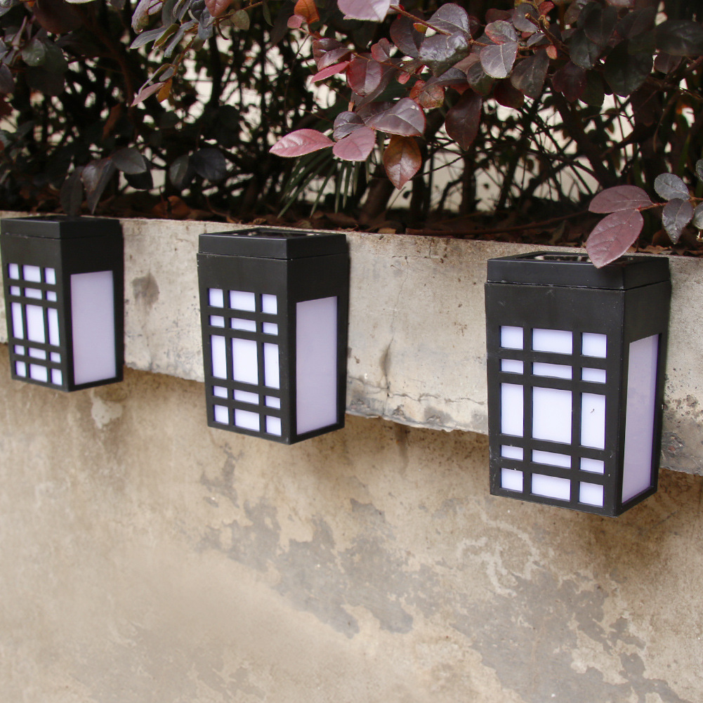 Solar Retro Wall Lamp Outdoor Rain-Proof Solar LED Pane Lamp Lighting Wall Lamp Villa Balcony Wall Lamp