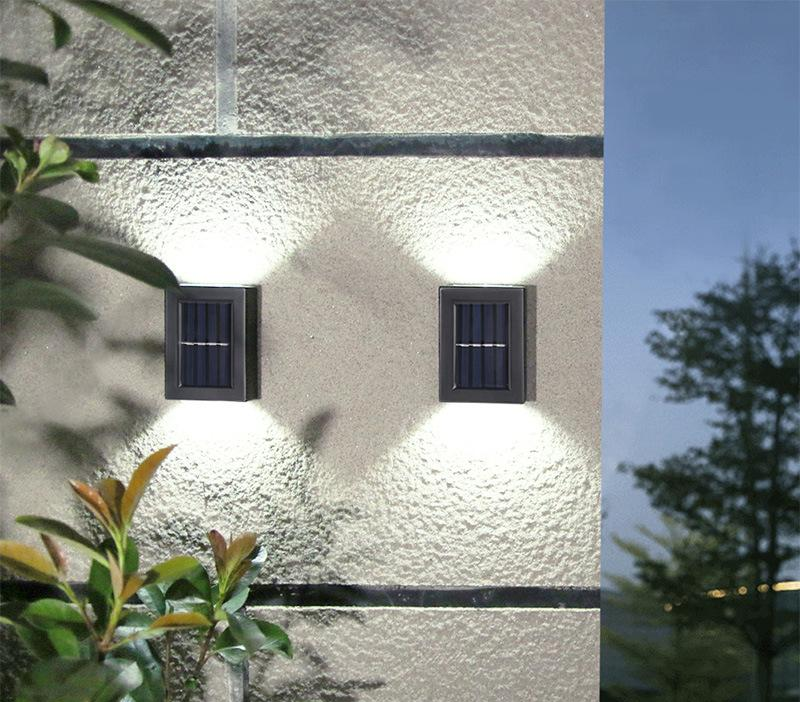 Solar Wall Lamp Outdoor Decorative Garden Courtyard Home Wall Lamp Waterproof up and Down Light-Emitting Outdoor Decorative Wall Lamp