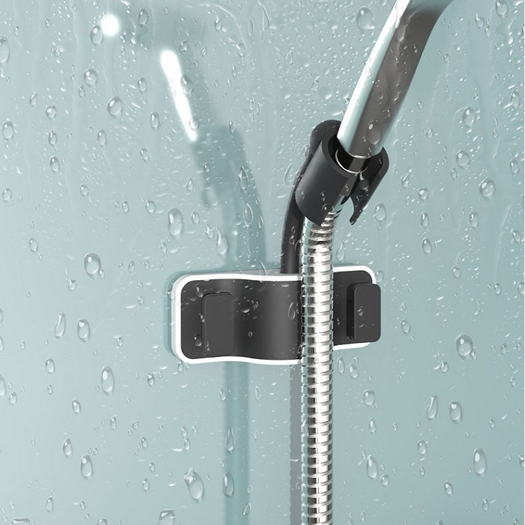 Avoid punch 360 & deg;Adjustable shower holder holder with hook does not damage the wall storage rack