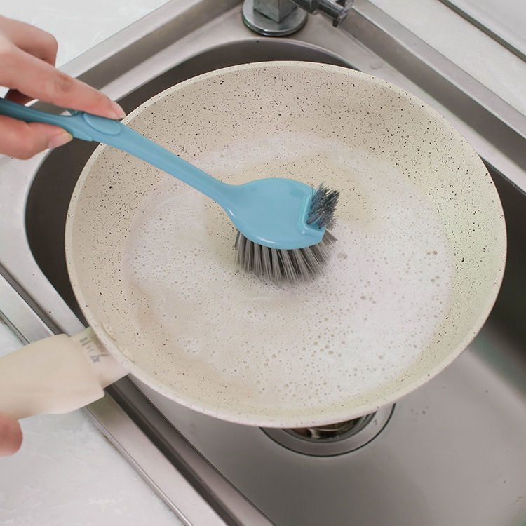 Kitchen cleaning skillet brush household oil free pan wash dish brush kitchen countertop decontamination cleaning brush