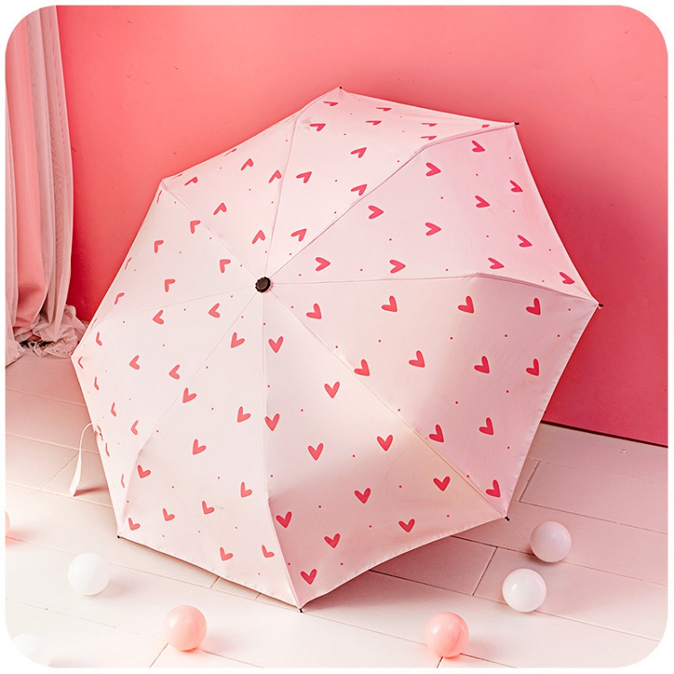 Ins wind outdoor folding literary sunshade compact portable sunscreen umbrella sunny and rain dual-use sun umbrella