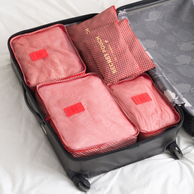 Travel storage bag 6 sets luggage bag group travel clothing storage and finishing bag cloth series storage 6 sets