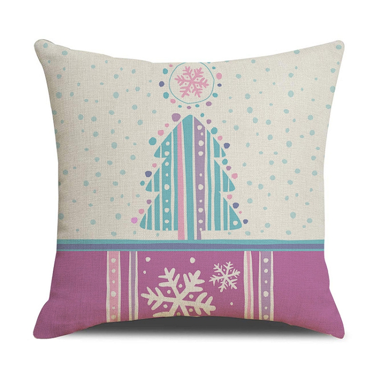 2021 Amazon Direct Christmas Tree digital Printed pillow case living room bedroom supplies sofa cushion waist cushion cushion