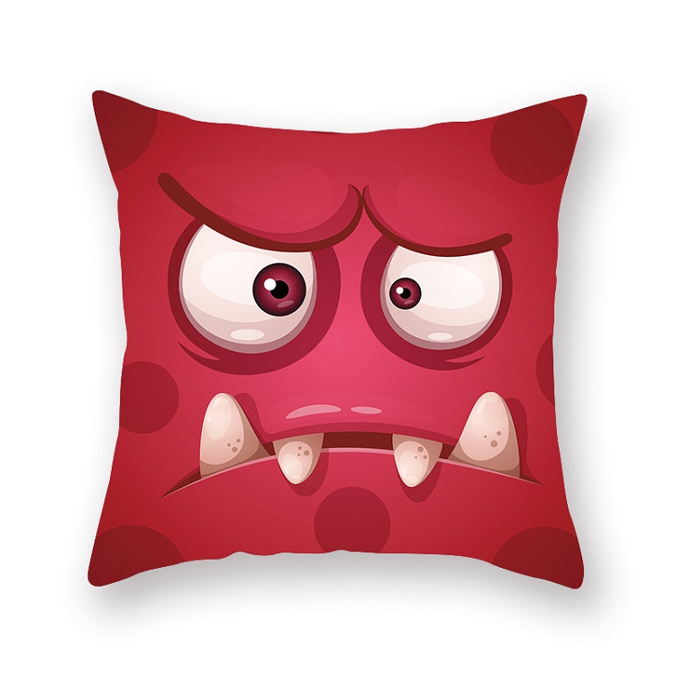 Cross Border 2021 Amazon Halloween Pillowcase Cartoon funny face peachy velvet cushion cover sofa pillow
