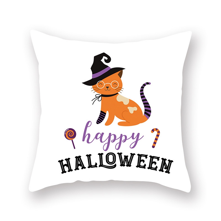 2021 Amazon New Halloween cartoon pumpkin skull pillow case furniture supplies sofa waist pillow cushion