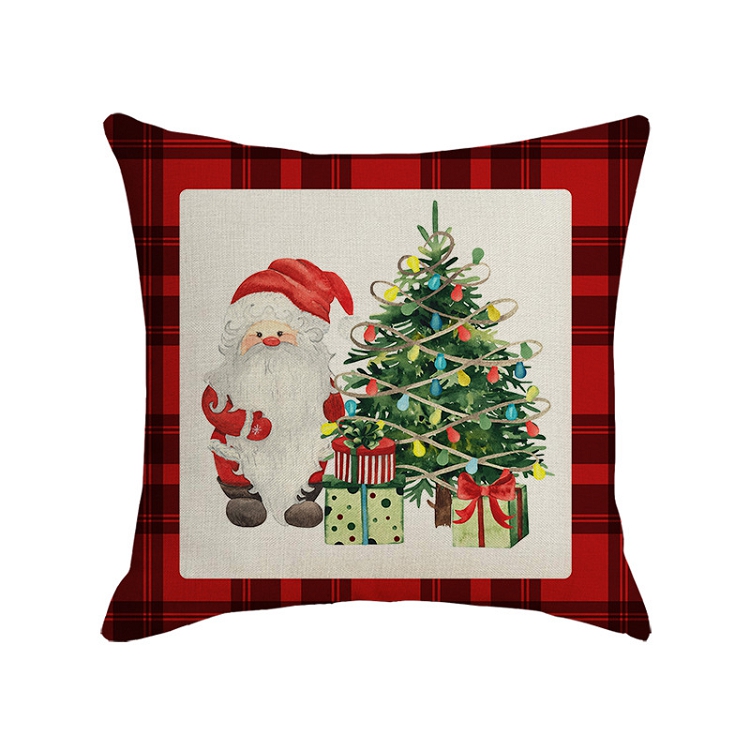 Christmas Santa linen pillow case home products pillow cushion Christmas