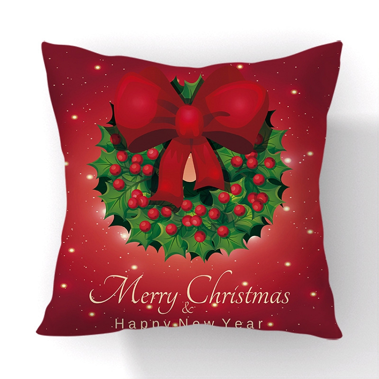 2021 New Cross Border Christmas Pillowcase printed short plush living room bedroom sofa cushion home pillow cover