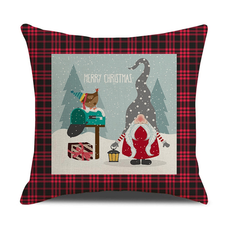 2021 Amazon Santa Printed linen Pillowcase Home Furnishings Car Sofa Cushion seat cushion cover