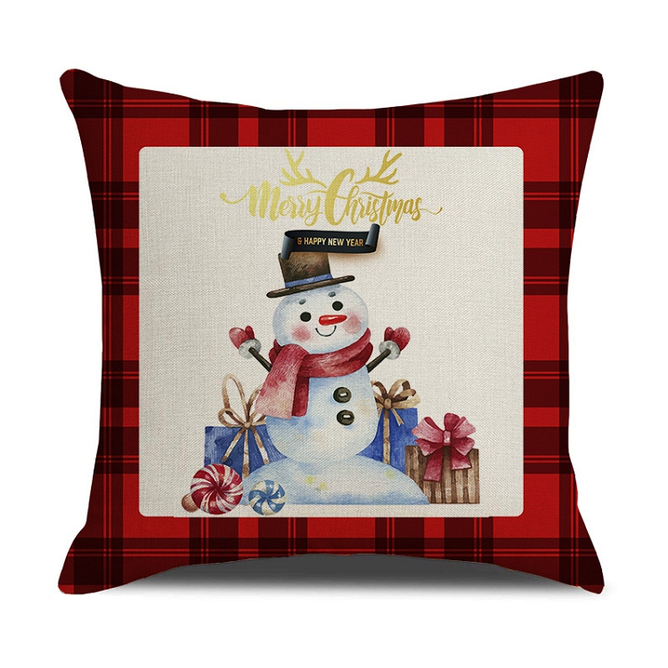2021 Amazon Christmas Snowman Printed Pillow case Living room sofa bedroom supplies pillow case