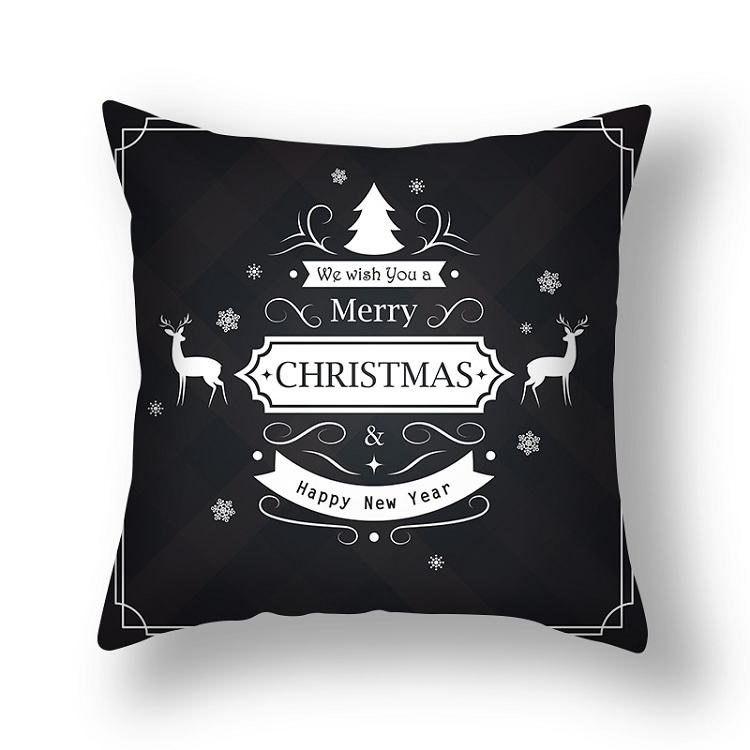 Cross border for Christmas English letters pillow case 2021 new home products lumbar pillow sand pillow products