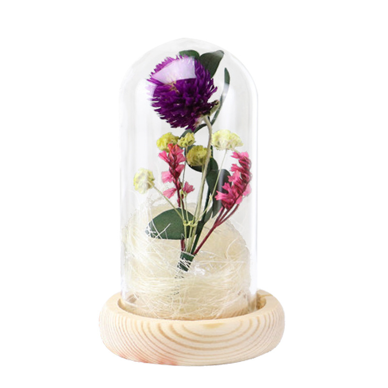 Eternal dandelion flower preserved dandelion in glass dome  JM-099-88