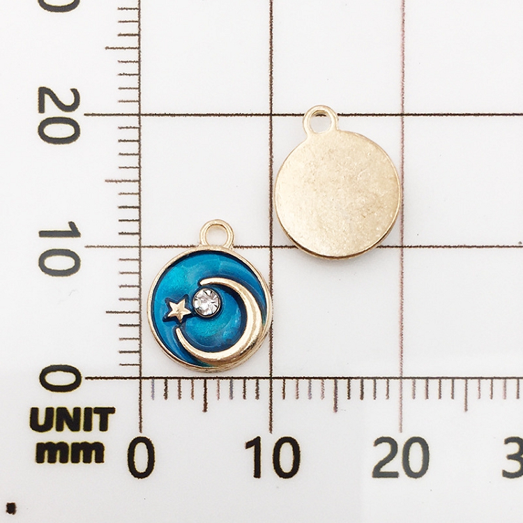 DIY alloy jewelry drop oil astronaut star moon pendant pendant 1 necklace bracelet earrings accessories pendant