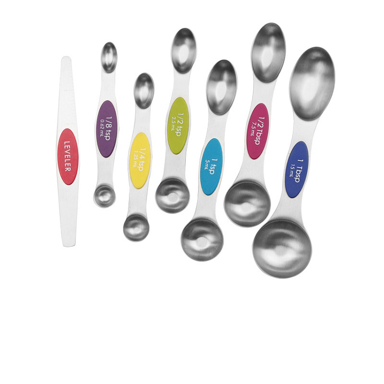 Stainless Steel Measuring Spoon, Magnetic Suction Double Head