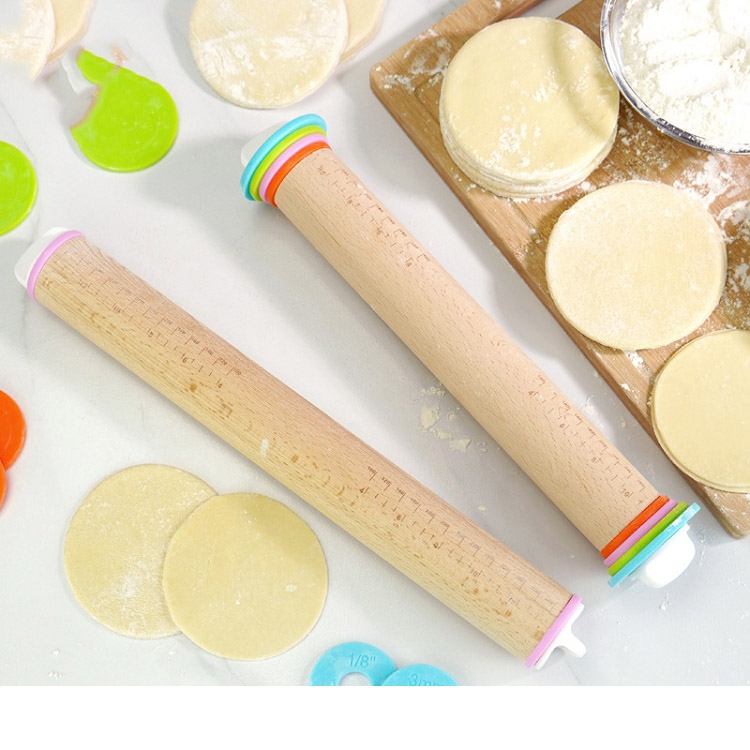 Domestic ju wood rolling pin can be adjusted with rolling stick size wood flour stick pressure the wrappers tools
