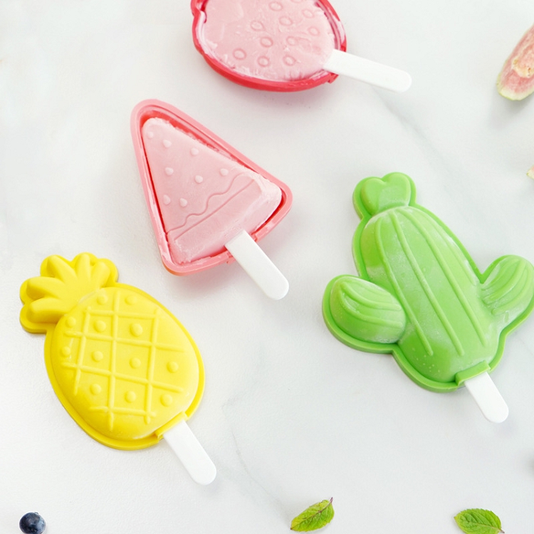 Web celebrity 3 d ice cream ice cream silicone mold with cover creative hand-made Popsicle Popsicle tool children's home