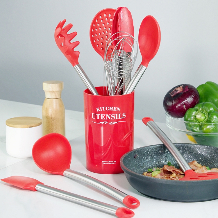 Buy Wholesale China 9/11-pieces Silicone Cooking Utensil Set /wooden  Handle/ Flexible Rubber Silicone Spatula & Kitchen Utensils Set at USD 7.5