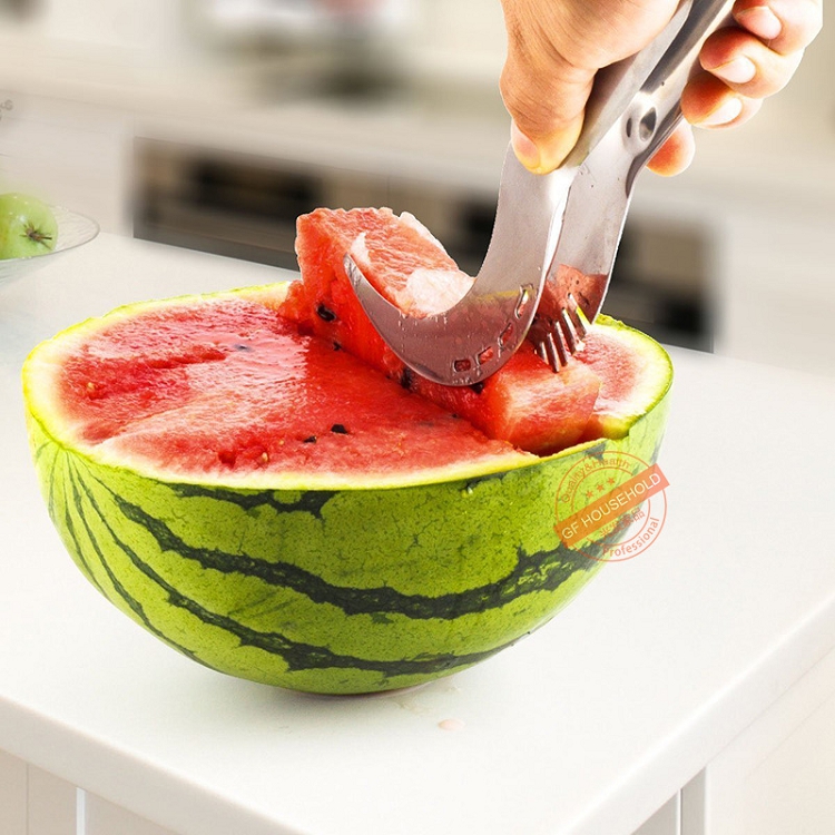 Amazon and 9 inches stainless steel segmentation slice of watermelon cantaloupe multifunctional fruit slicer FDA segmentation tools