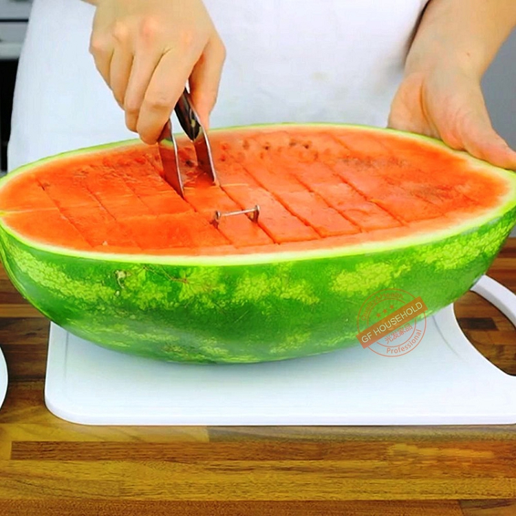 Amazon and 9 inches stainless steel segmentation slice of watermelon cantaloupe multifunctional fruit slicer FDA segmentation tools