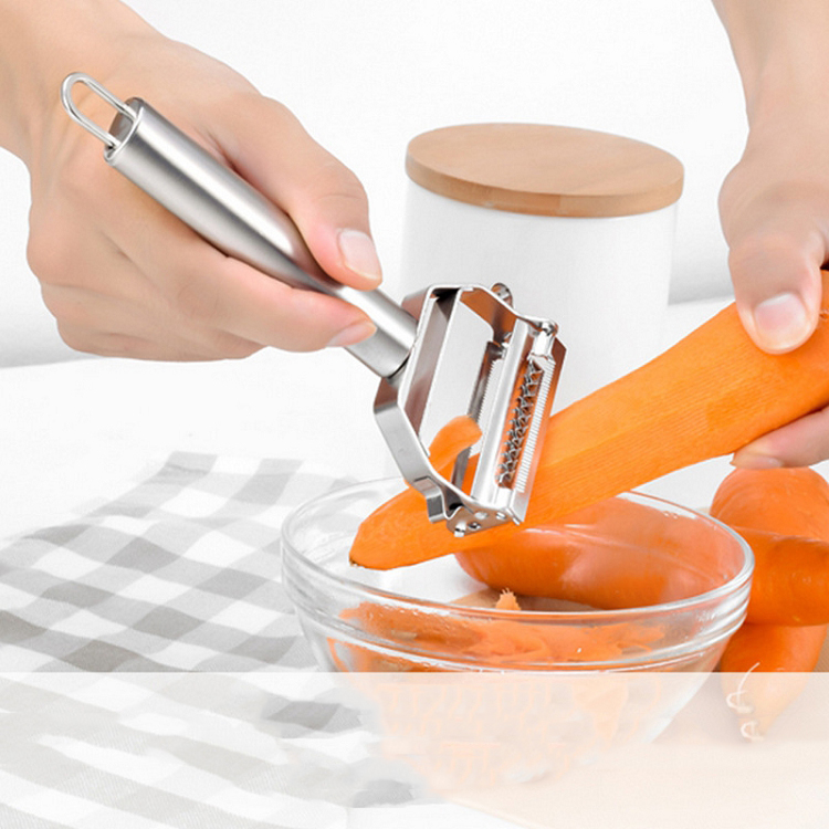 Food Grade Stainless Steel Kitchen Tools Multifunction Paring Knife Vegetables Scratcher Potato Radish Grater Peeler