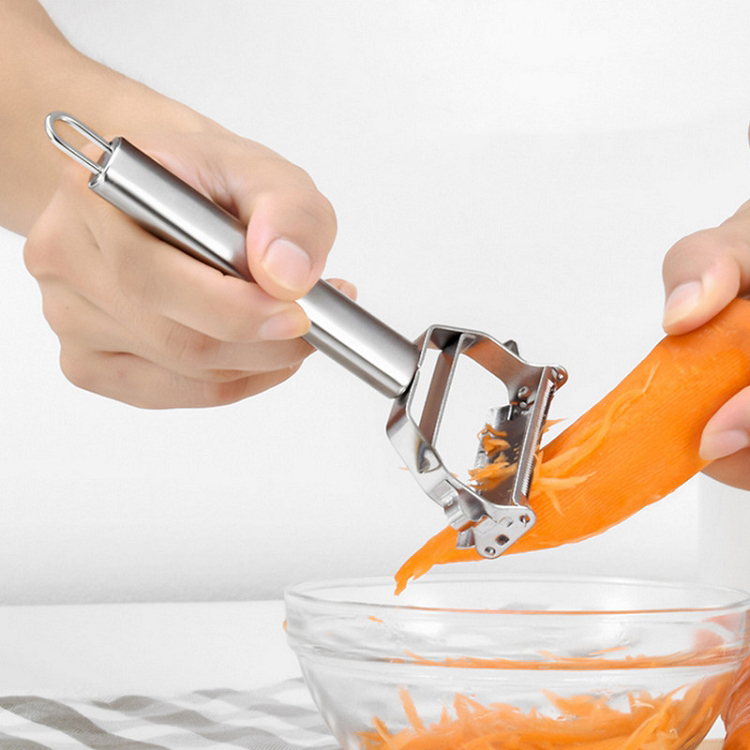 Food Grade Stainless Steel Kitchen Tools Multifunction Paring Knife Vegetables Scratcher Potato Radish Grater Peeler