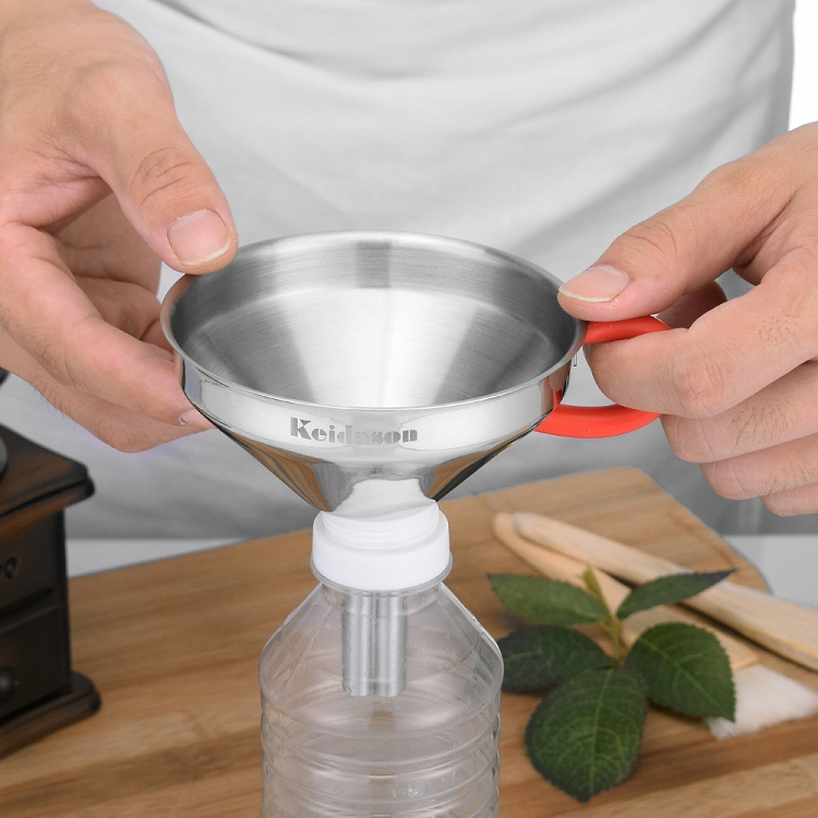 Functional Stainless Steel Kitchen Oil Honey Funnel with Detachable Strainer/Filter for Perfume Liquid Water Tools