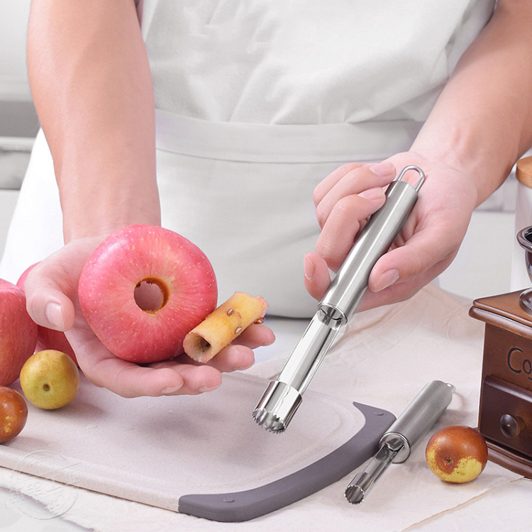 Creative Fruit Stainless Steel Coring Device Apple Pear Coring and Coring Device Kitchen Practical Tools Big Hole