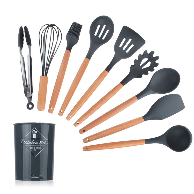 11 pcs set kitchen accessories Silicone cooking Utensil Set tools