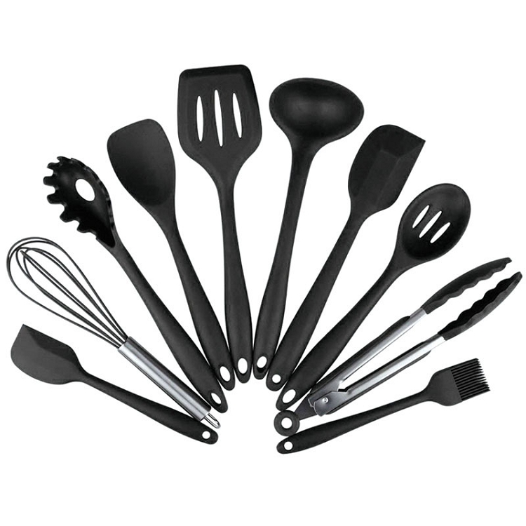 Non-stick Kitchenware Cooking Tools Spoon Spatula Ladle Egg Beaters Tools Gadget Accessories Silicone Kitchen Utensils Set