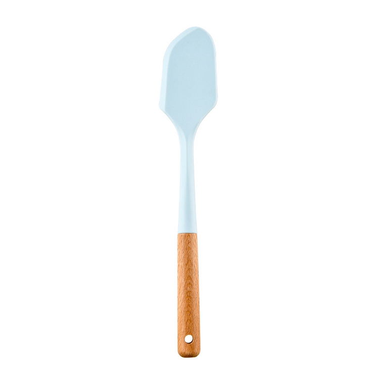 10 pieces in 1 set silicone kitchen utensils heat resistant kitchenwares cookwares utensil set with wood handle