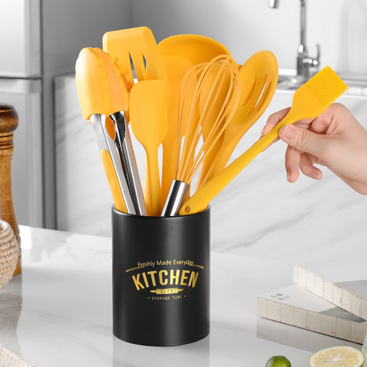 Hot Sale BPA-Free Cooking Utensils Non-stick Spatula Tong Shovel Spoon 10-Pieces Silicone Cookware Set