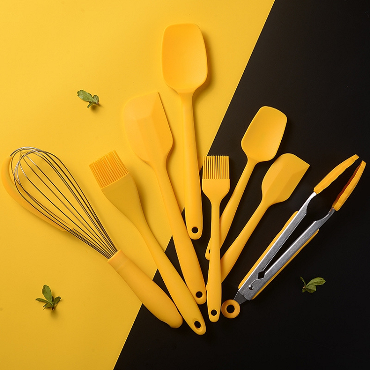 Newest 8Pcs Silicone Kitchen Utensils Set With Hold