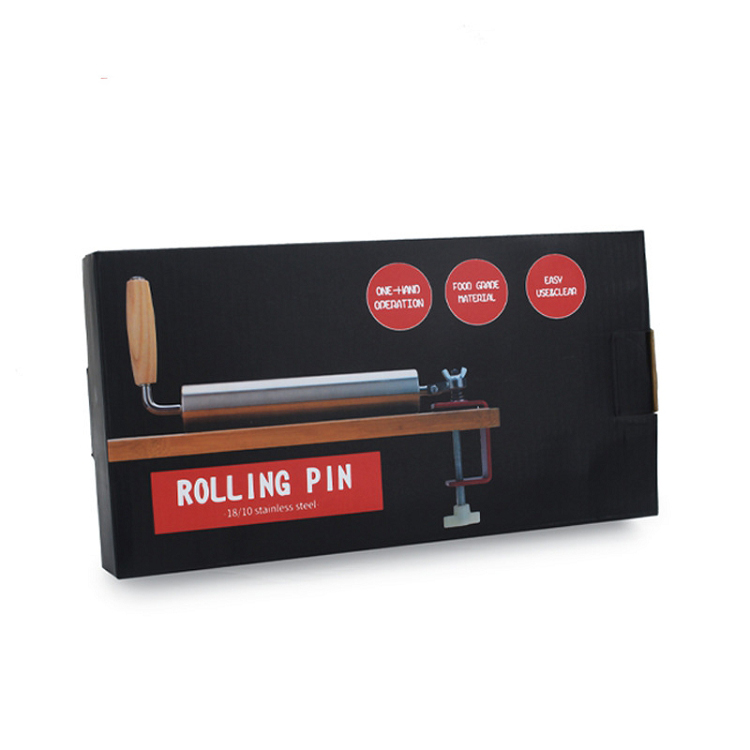 stainless steel one handed and labor-saving rolling pin household roller pin dumpling skin rolling device
