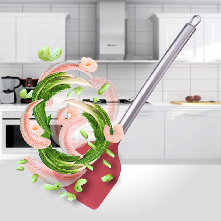 Kitchenware Tools Stainless Steel Smoke-Free Pan Kitchen Chinese Cooking Utensils Appliances Silicone Shovel